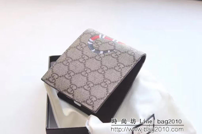GUCCI古馳 經典款 G家蛇圖案 雙折皮夾 138042 WTG1832